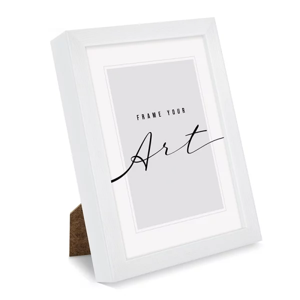 Cadre en plastique Gala 13x18 cm | blanc brossé | verre synthétique (2 mm)