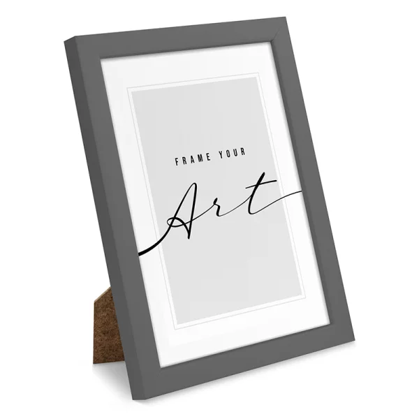 Cadre en plastique Isabella 10x15 cm | gris | verre synthétique (2 mm)