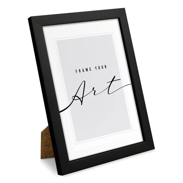 Cadre en plastique Isabella 10x15 cm | noir brillant | verre synthétique (2 mm)