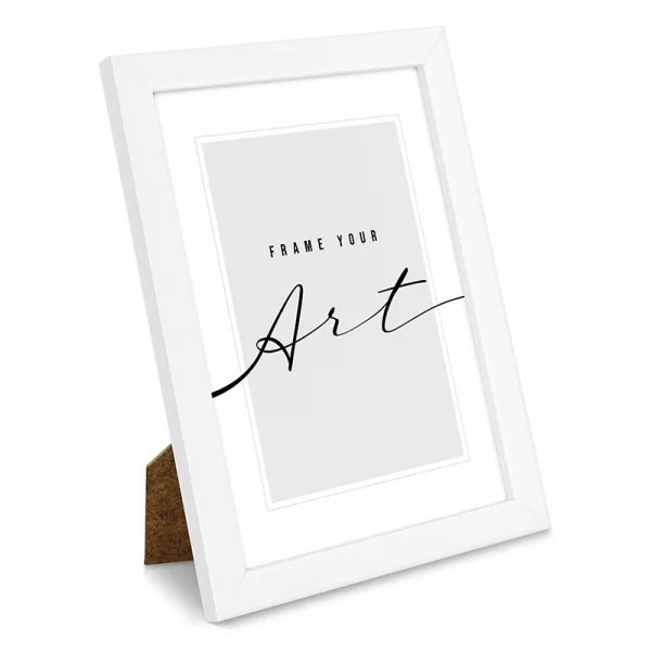 Cadre en plastique Isabella 10x15 cm | blanc brillant | verre synthétique (2 mm)