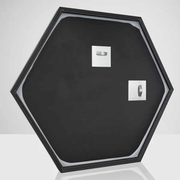 Hexagon Wandspiegel Honeycomb 35x40 cm | Schwarz | Spiegel (2 mm)