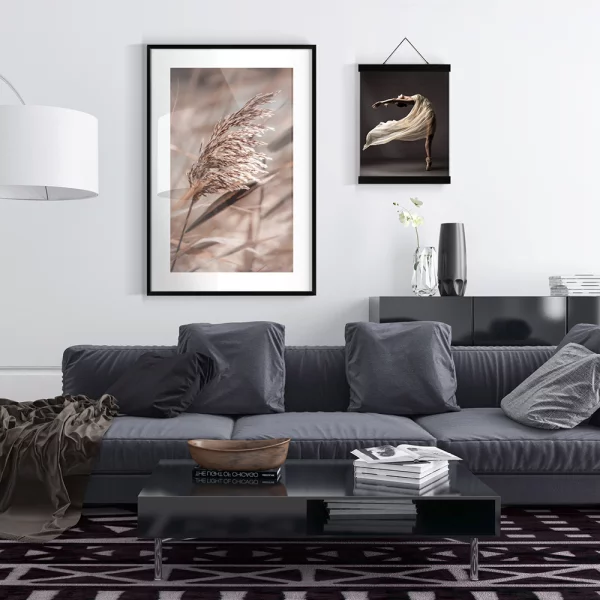 Posterleiste aus Kunststoff 21 cm | Eiche
