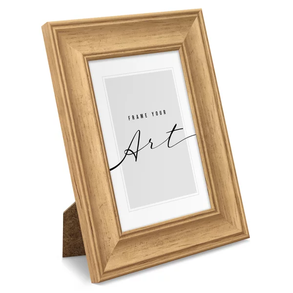 Kunststoff Bilderrahmen Silvia 18x24 cm | Birke | Kunstglas (2 mm)
