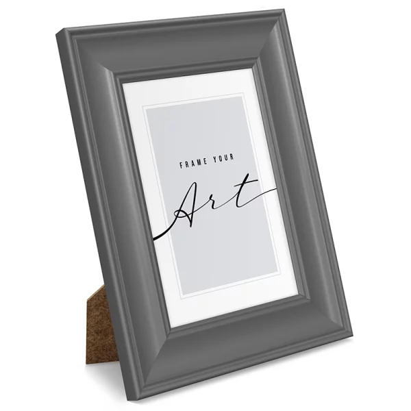 Cadre en plastique Silvia 10x15 cm | gris | verre synthétique (2 mm)