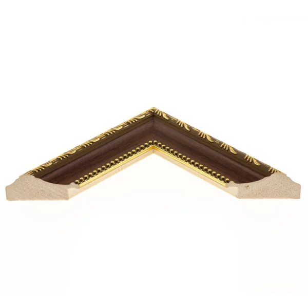 Barock Bilderrahmen Fichtenau 42x59,4 cm (A2) | Nuss | Normalglas (2 mm)