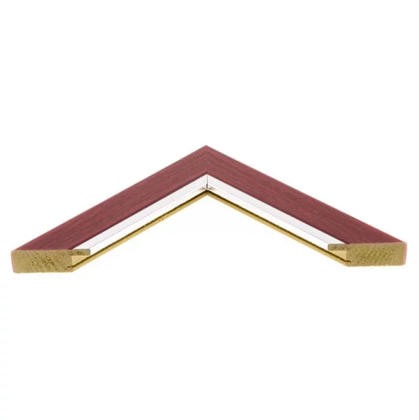 Cadre en plastique Schwaigern 9x13 cm | rouge vin avec bord argenté | verre standard (2 mm)