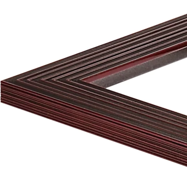 Kunststoff Bilderrahmen Tengen 40x60 cm | Schwarz-Rot | Normalglas (2 mm)