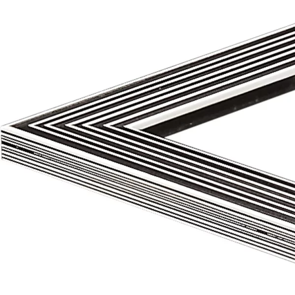 Kunststoff Bilderrahmen Tengen 21x29,7 cm (A4) | Schwarz-Weiß | Normalglas (2 mm)