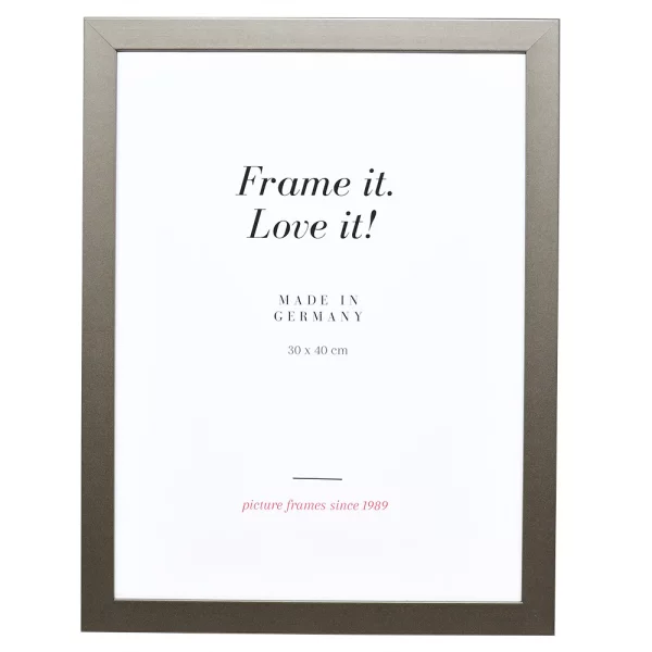 Cadre en bois Top Pro 10x15 cm | platine | verre standard (2 mm)