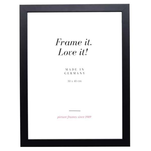 Cadre en bois Top Pro 18x27 cm | noir | verre standard (2 mm)