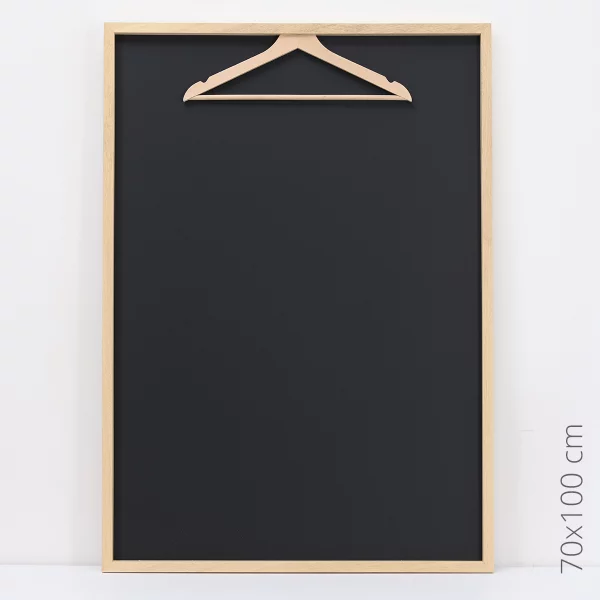 Trikotrahmen EasyChange für schnellen Shirtwechsel - ohne Glasscheibe 50x70 cm | natur | ohne Glas, mit Rückwand