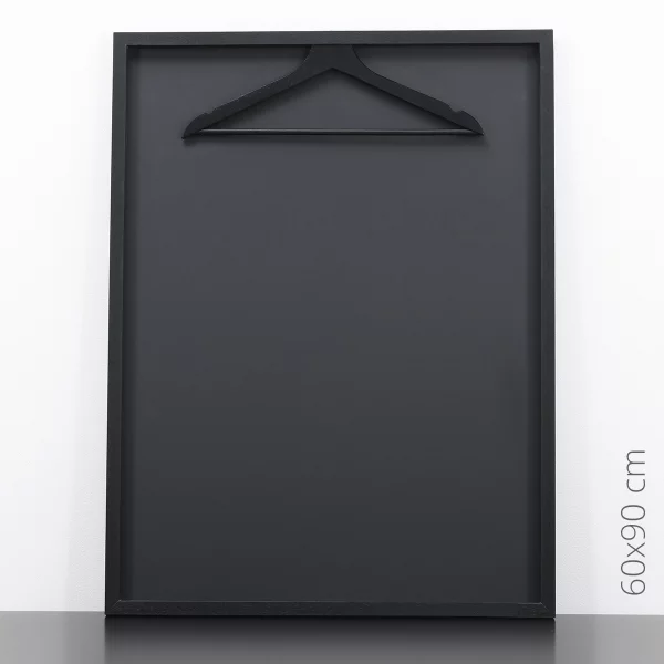 Trikotrahmen EasyChange für schnellen Shirtwechsel - ohne Glasscheibe, nach Maß schwarz | ohne Glas, mit Rückwand