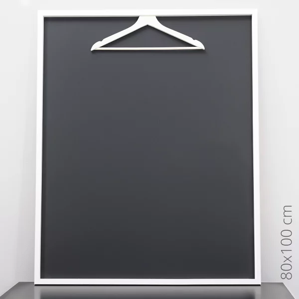 Trikotrahmen EasyChange für schnellen Shirtwechsel - ohne Glasscheibe, nach Maß weiß | ohne Glas, mit Rückwand