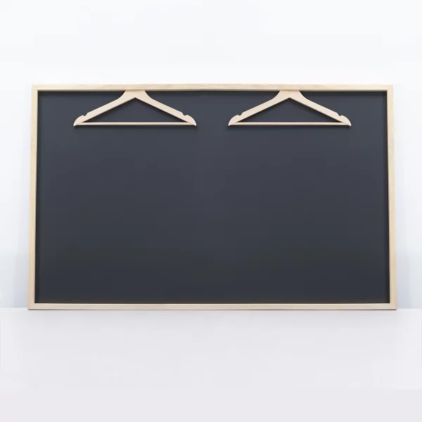 Doppel-Trikotrahmen EasyChange für schnellen Shirtwechsel - ohne Glasscheibe 80x120 cm | natur | ohne Glas, mit Rückwand