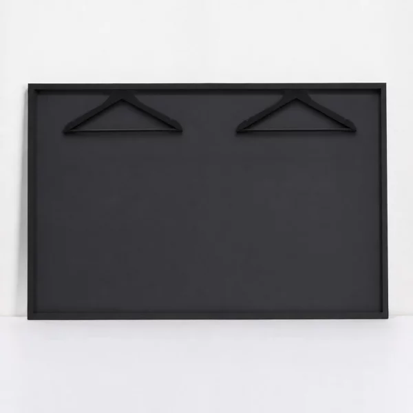 Doppel-Trikotrahmen EasyChange für schnellen Shirtwechsel - ohne Glasscheibe 80x120 cm | schwarz | ohne Glas, mit Rückwand