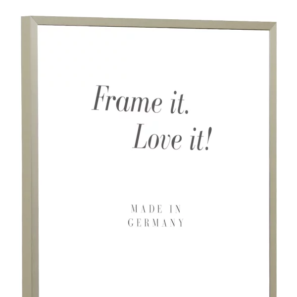 Zertifizierter Standard B1 Brandschutzrahmen Econ eckig 25x70 cm | Champagner | Normalglas (2 mm)
