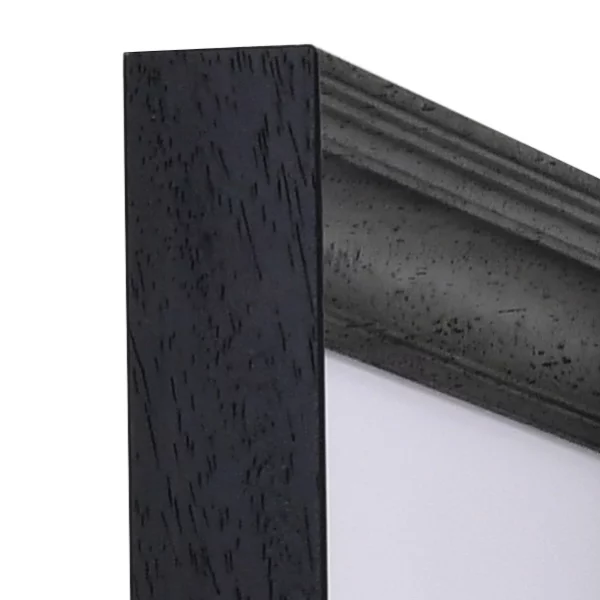 Holz Wandspiegel Merlines 25x70 cm | Schwarz | Spiegel (3 mm)