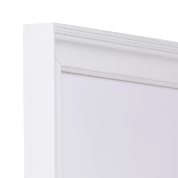 Miroir mural en bois Merlines sur mesure blanc | miroir (3 mm)