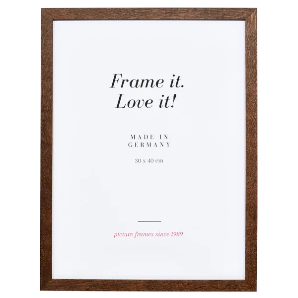 Cadre en bois Vienne 9x13 cm | noyer | verre standard (2 mm)