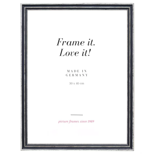Cadre en bois Dijon 30x40 cm | gris | verre standard (2 mm)