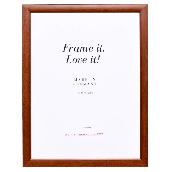 Holz Bilderrahmen Paris 70x100 cm | braun | ohne Glas, mit Rückwand