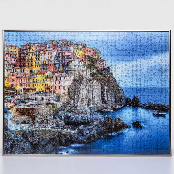 Cadre en plastique pour puzzle 2000 pièces 67,2x90,2 cm | platine | verre synthétique (1,5 mm)