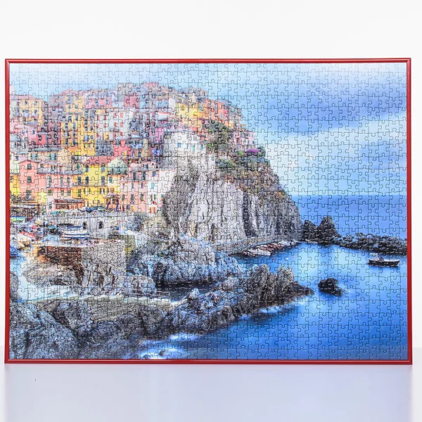 Cadre en plastique pour puzzle 2000 pièces 67,2x90,2 cm | rouge | verre synthétique (1,5 mm)