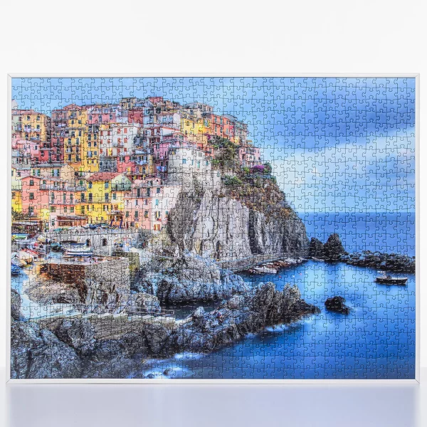 Cadre en plastique pour puzzle 2000 pièces 67,2x90,2 cm | blanc | verre synthétique (1,5 mm)
