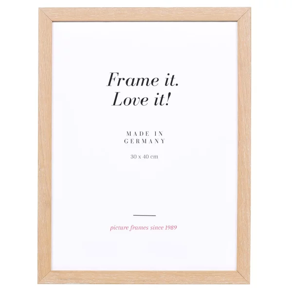 Cadre en bois Banize 9x13 cm | chêne blanchi | verre standard (2 mm)