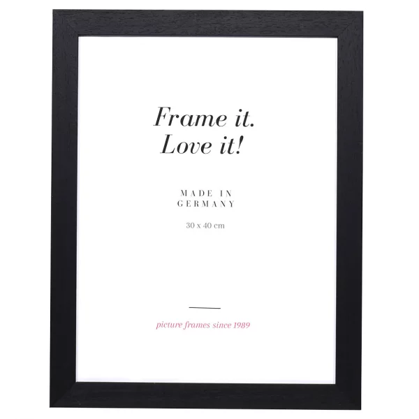 Cadre en bois Nouvelle 9x13 cm | noir | verre standard (2 mm)