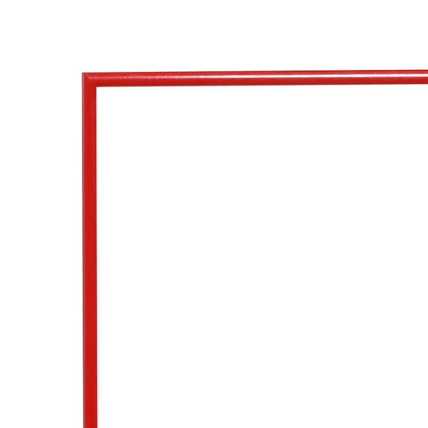 Miroir de salle de bain Quadro bordures en aluminium 18x24 cm | rouge RAL 3002 | miroir (3 mm)