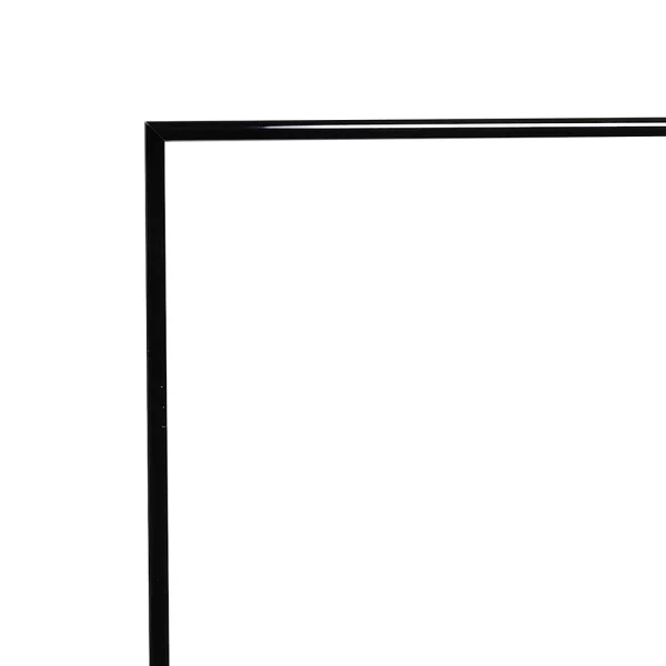Miroir de salle de bain Quadro bordures en aluminium 18x24 cm | noir brillant | miroir (3 mm)