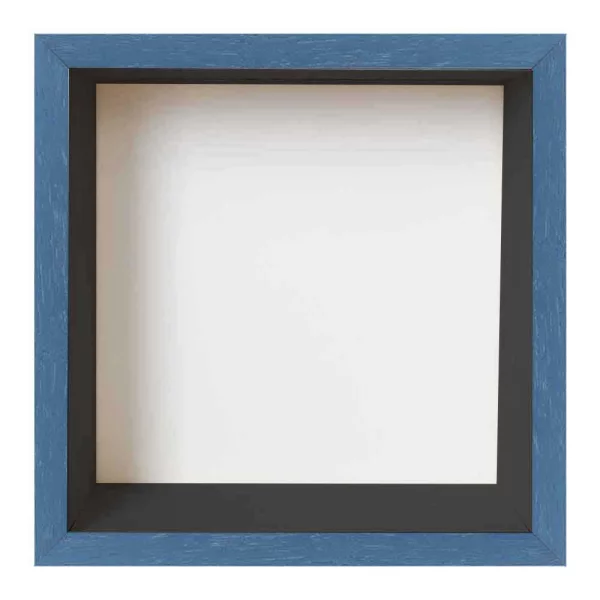 Cadre Unibox sur mesure bleu nuit | verre standard (2 mm)