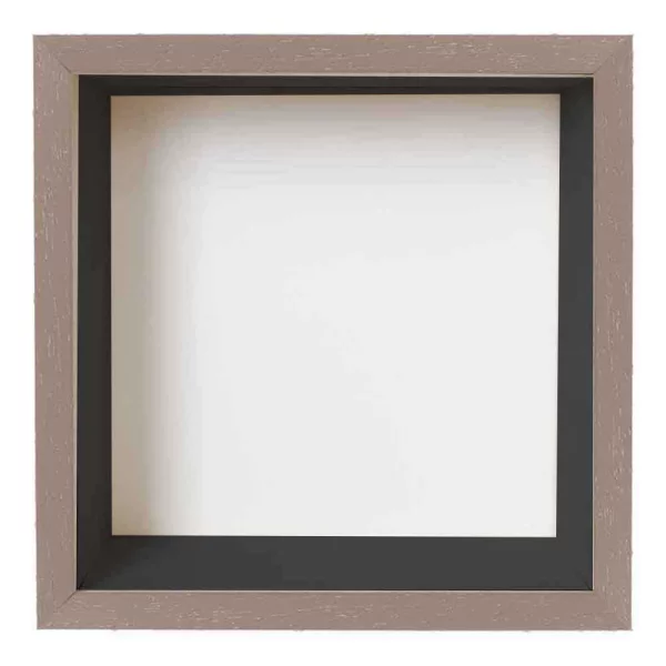 Cadre Unibox sur mesure brun-noir | verre standard (2 mm)