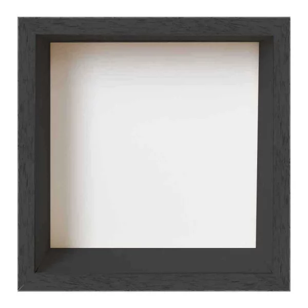 Cadre Unibox sur mesure gris-noir | verre standard (2 mm)