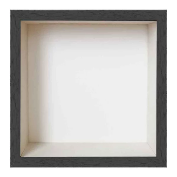 Cadre Unibox sur mesure gris-blanc | verre standard (2 mm)