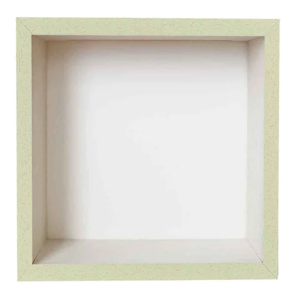 Cadre Unibox sur mesure vert blanc | verre standard (2 mm)