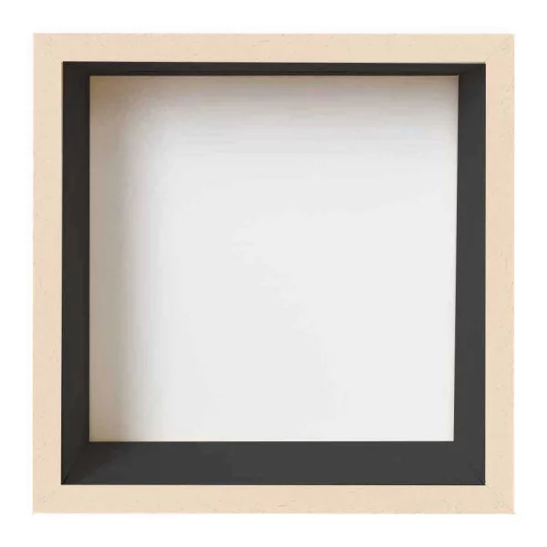 Cadre Unibox sur mesure brun clair-noir | verre standard (2 mm)