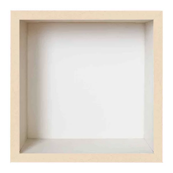 Cadre Unibox sur mesure marron clair-blanc | verre standard (2 mm)