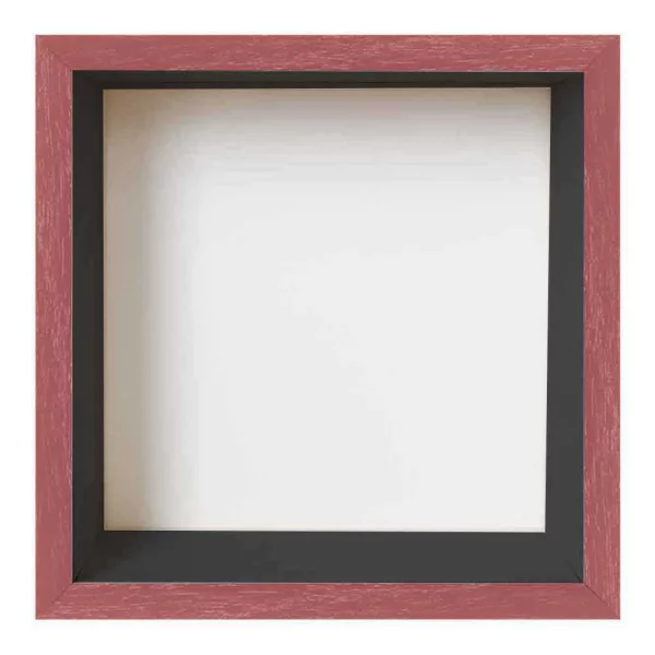 Cadre Unibox sur mesure rouge-noir | verre standard (2 mm)