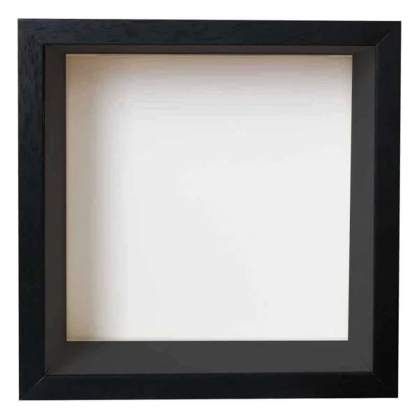 Cadre Unibox sur mesure noir-noir | verre standard (2 mm)