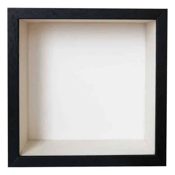 Cadre Unibox sur mesure noir-blanc | verre standard (2 mm)