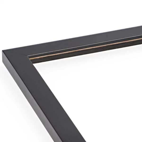 Holzrahmen Baar nach Maß Schwarz seidenmatt | Leerrahmen (ohne Glas und Rückwand)