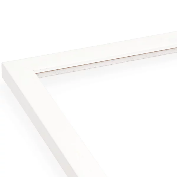 Holzrahmen Baar nach Maß Weiß seidenmatt | Leerrahmen (ohne Glas und Rückwand)