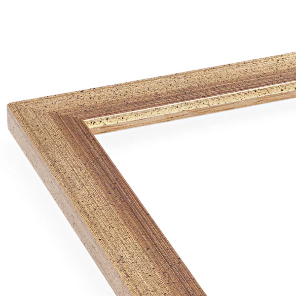 Holzrahmen Bellinzona 20x30 cm | Altgold auf Englischrot, durchgerieben | Leerrahmen (ohne Glas und Rückwand)