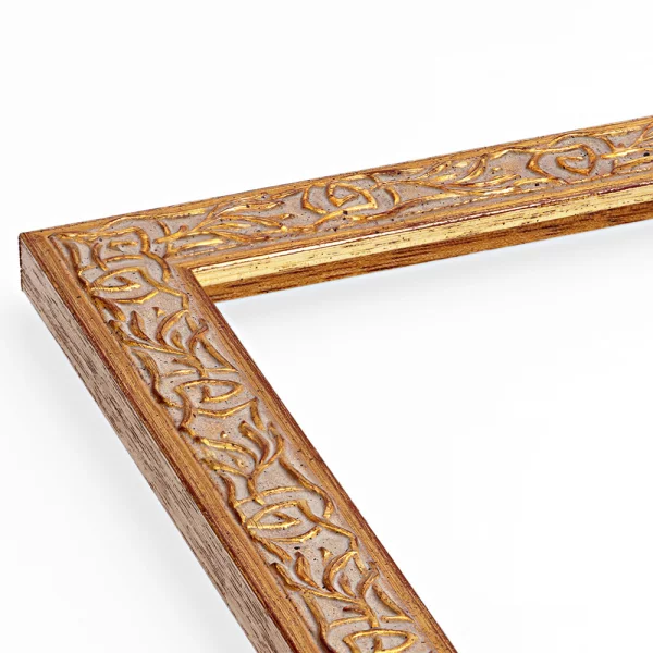 Barockrahmen Bellinzona 2 20x30 cm | Altgold verziert | Normalglas (2 mm)