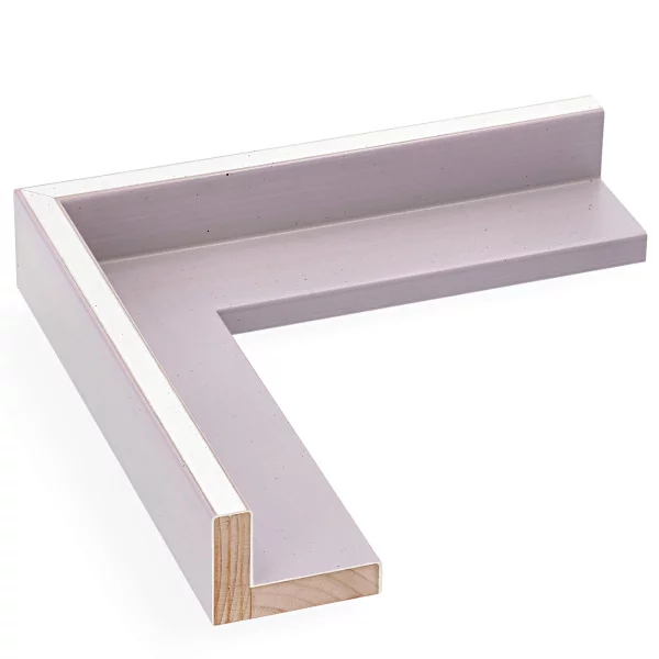 Schattenfugenrahmen Schlieren 40x50 cm | Silber mit leichtem Lila | Leerrahmen (ohne Glas und Rückwand)