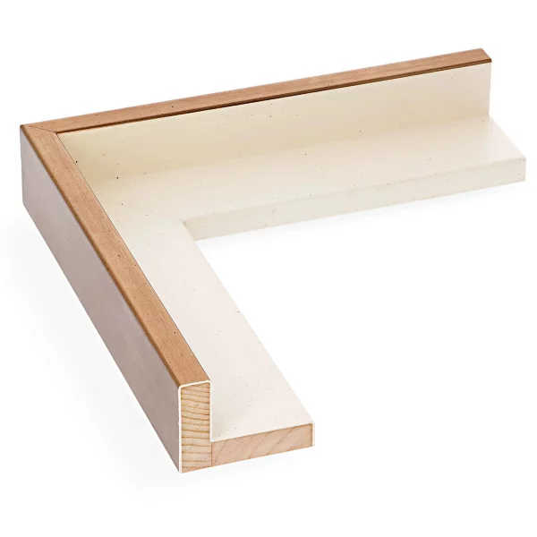 Schattenfugenrahmen Schlieren nach Maß Bronze auf Perlweiß | Leerrahmen (ohne Glas und Rückwand)