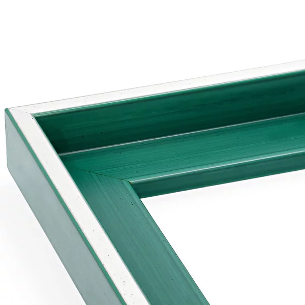 Schattenfugenrahmen Schlieren nach Mass Silber auf Grasgrün | Leerrahmen (ohne Glas und Rückwand)