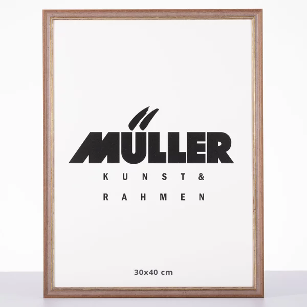 Holz Bilderrahmen Thüringen 10x10 cm | Braun | Normalglas (2 mm)
